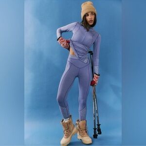 Free People Movement Undercover Base Layer Leggings in Royal Blue I Large I NWT!